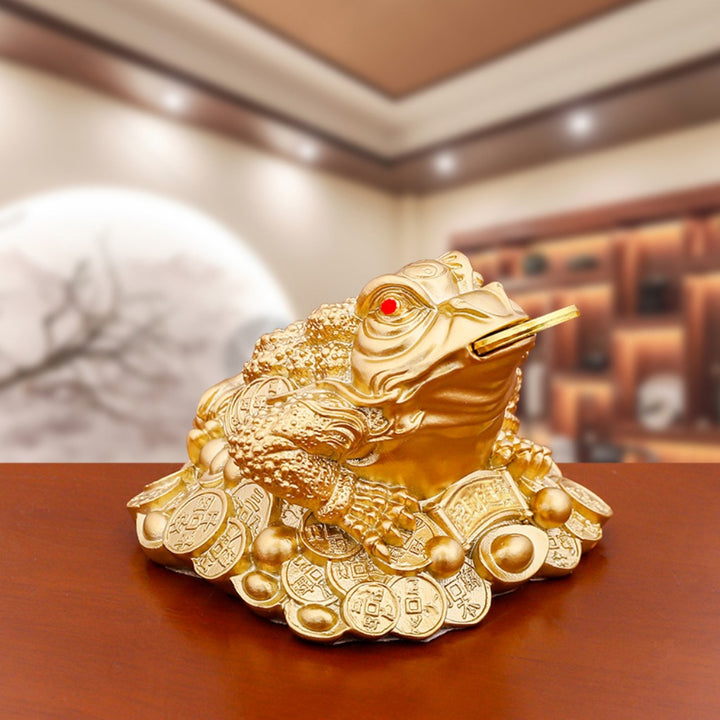 Decorative Golden Frog Figurine