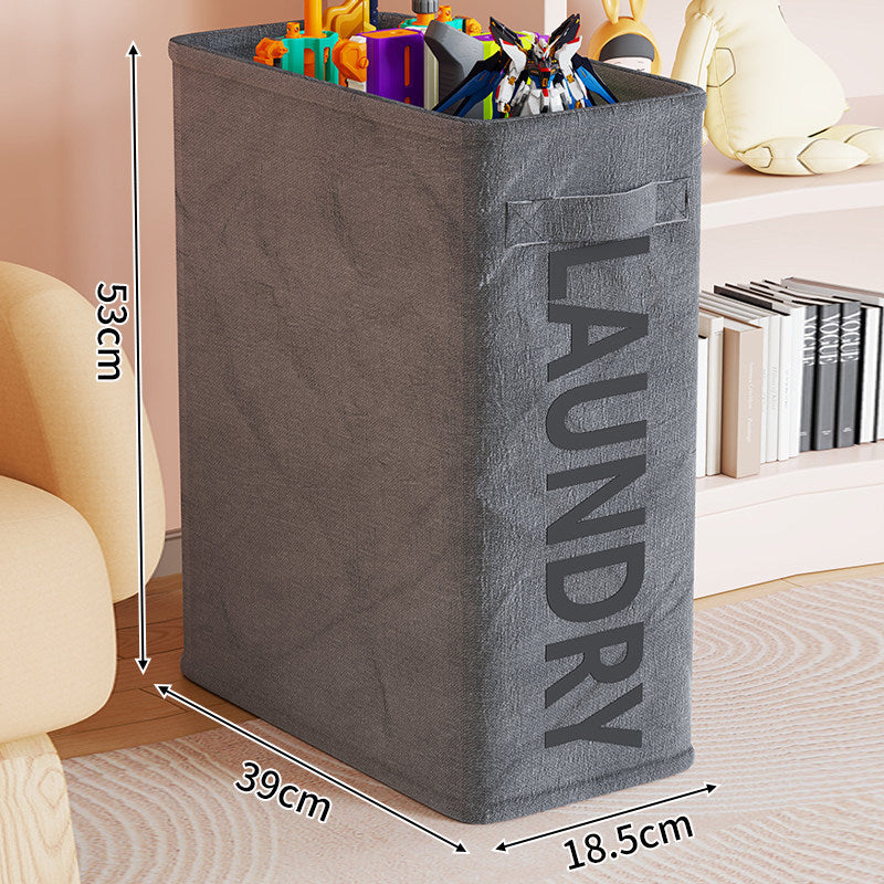 Tall Slim Rolling Fabric Laundry Hamper with Locking Casters