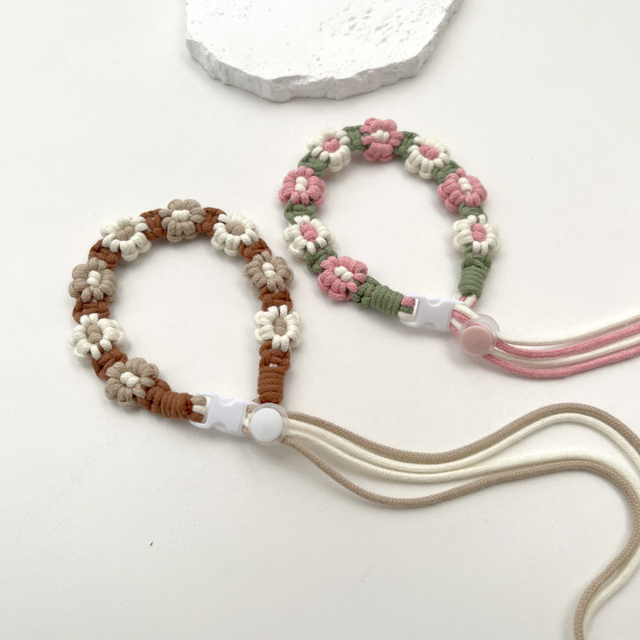 Floral Macrame Eyewear Strap