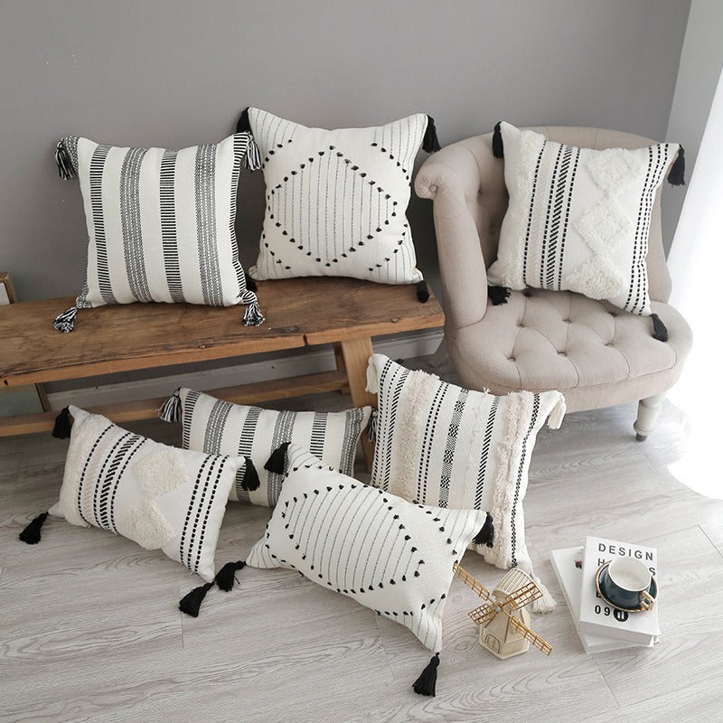 Bohemian Textured Throw Pillow