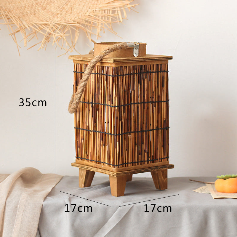 Handcrafted lantern made of natural material