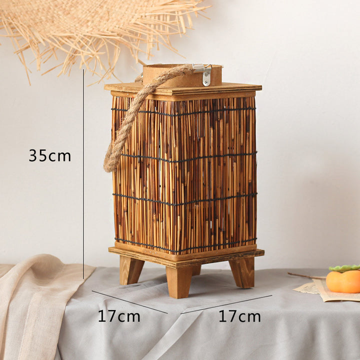 Handcrafted lantern made of natural material