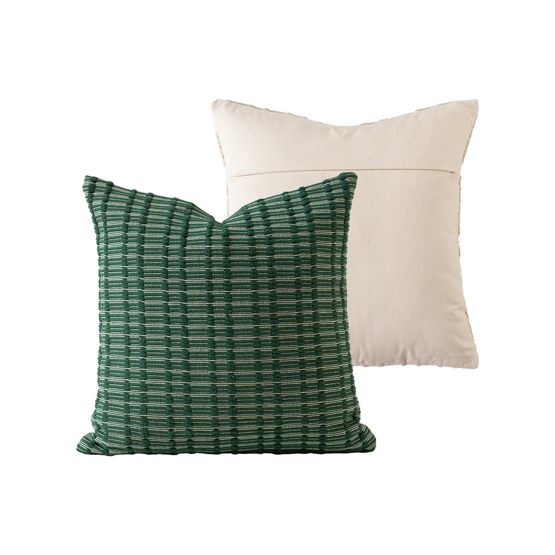 Cotton cushion duo with handwoven texture and hidden zipper
