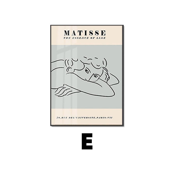 Framed Abstract Line Art Print