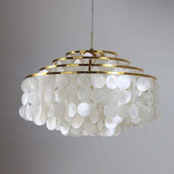 Modern Capiz Shell Pendant Light