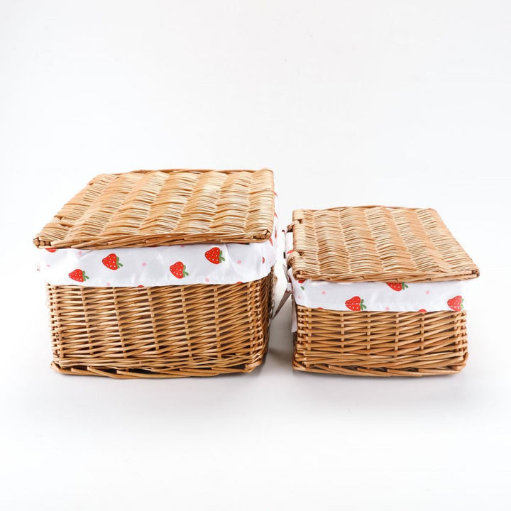Cute storage basket with strawberry pattern