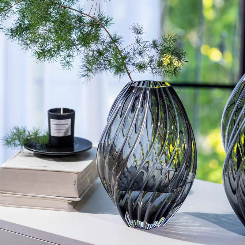 Decorative Swirl Glass Vase
