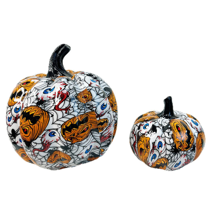 Artful Halloween pumpkin figure
