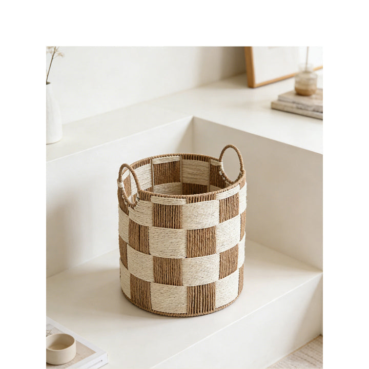 Storage basket with handles