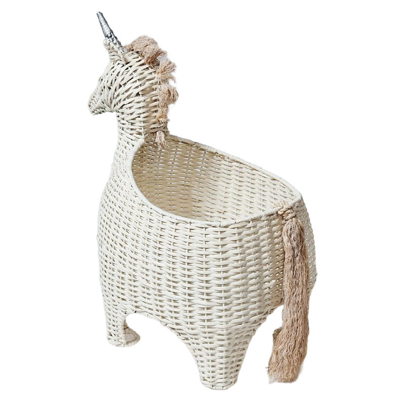 Playful decoration basket in unicorn design