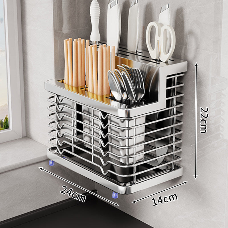 Vertical Slotted Knife and Scissors Holder Countertop Organizer