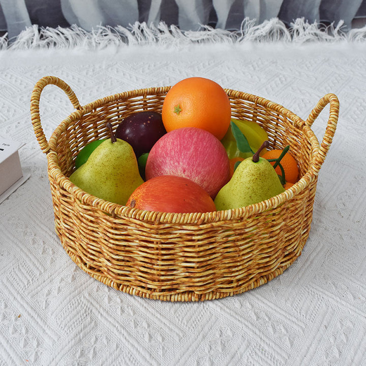 Handwoven Natural Rattan Storage Baskets Set