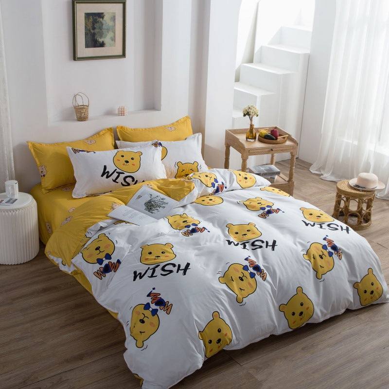 Modern Floral Pattern Duvet Cover Set