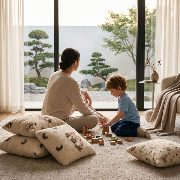 Decorative Fuzzy Pattern Pillow