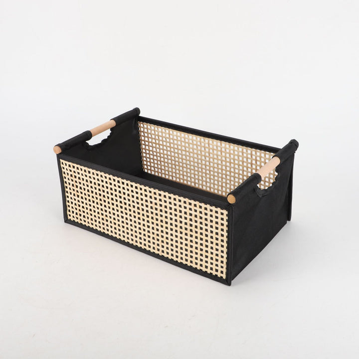 Multifunctional storage bowl made of bamboo and textile