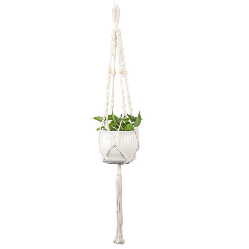 Plant-hanging macrame shelf
