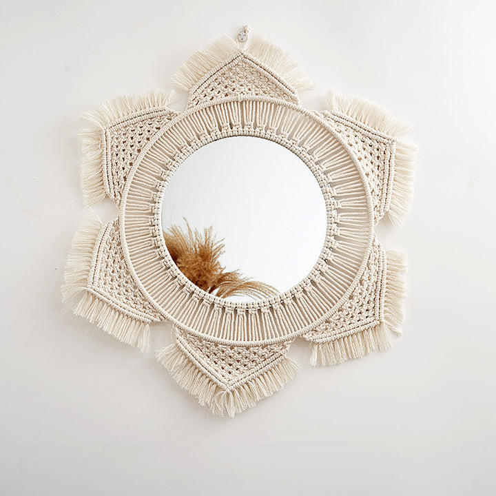 Macramé Decorative Round Wall Mirror