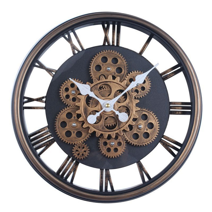 Wall Clock in Industrial Steampunk Design
