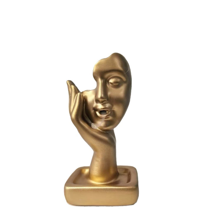 Artistic Face-Shaped Decorative Sculpture