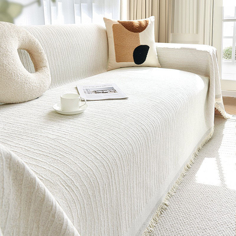 Textured Knit Sofa Throw Cover