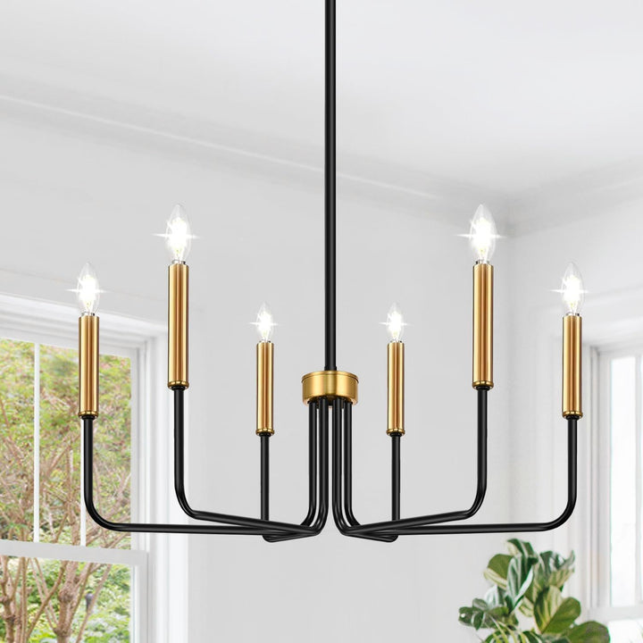 More modern industrial multi-armed minimalist candle holder chandelier pendant light