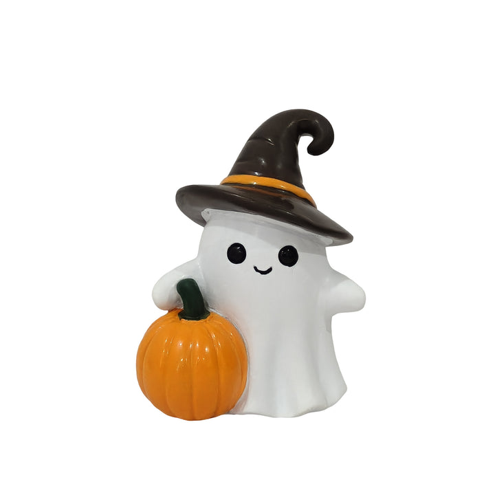 Decorative ghost figure with pumpkin