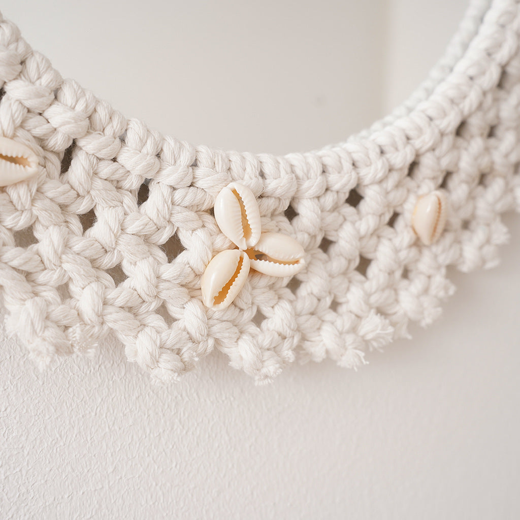 Decorative Macrame Star-Shaped Wall Mirror