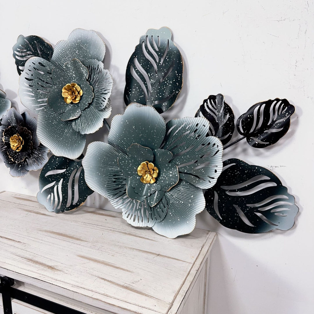 Floral Metal Wall Art Sculpture