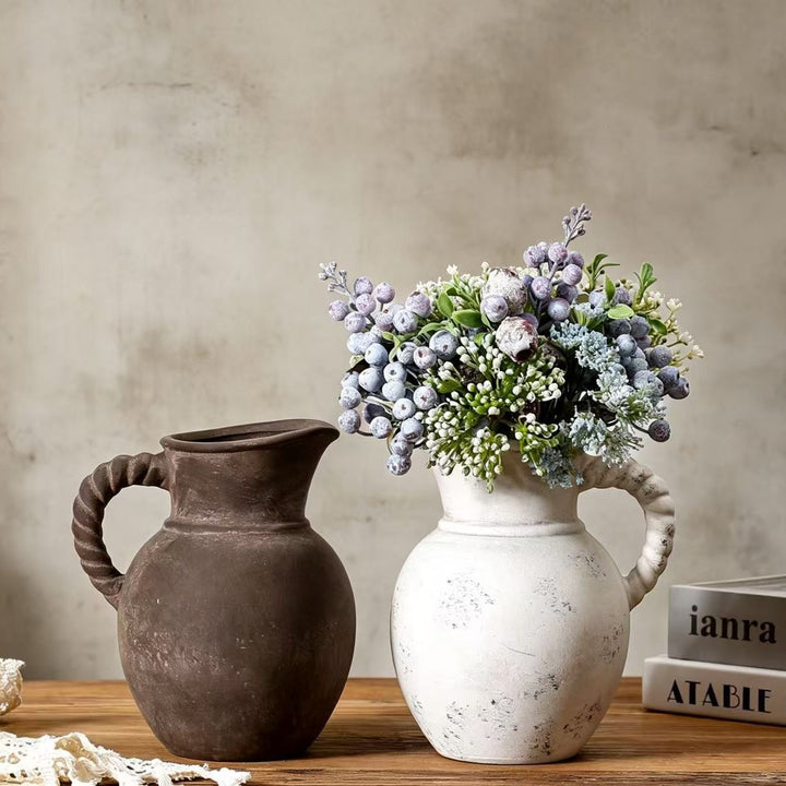 Elegant and Rustic Ceramic Carafe