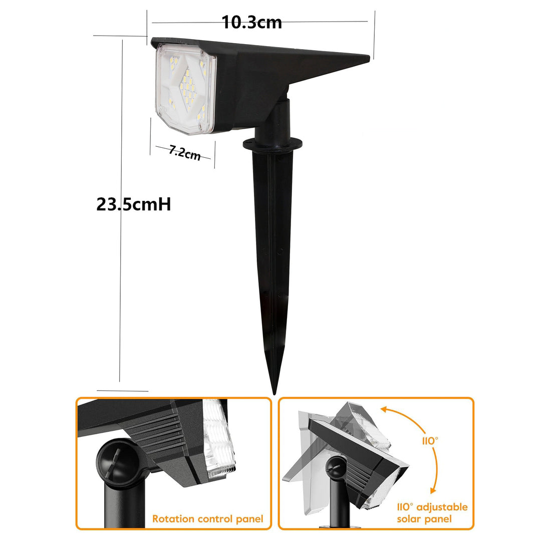 Solar-powered LED Ground Spike Light