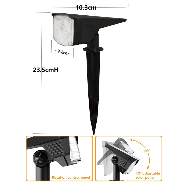 Solar-powered LED Ground Spike Light