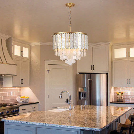 Capiz Shell Layer Pendant Light