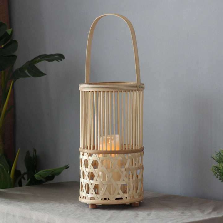 Handcrafted lantern made of rattan