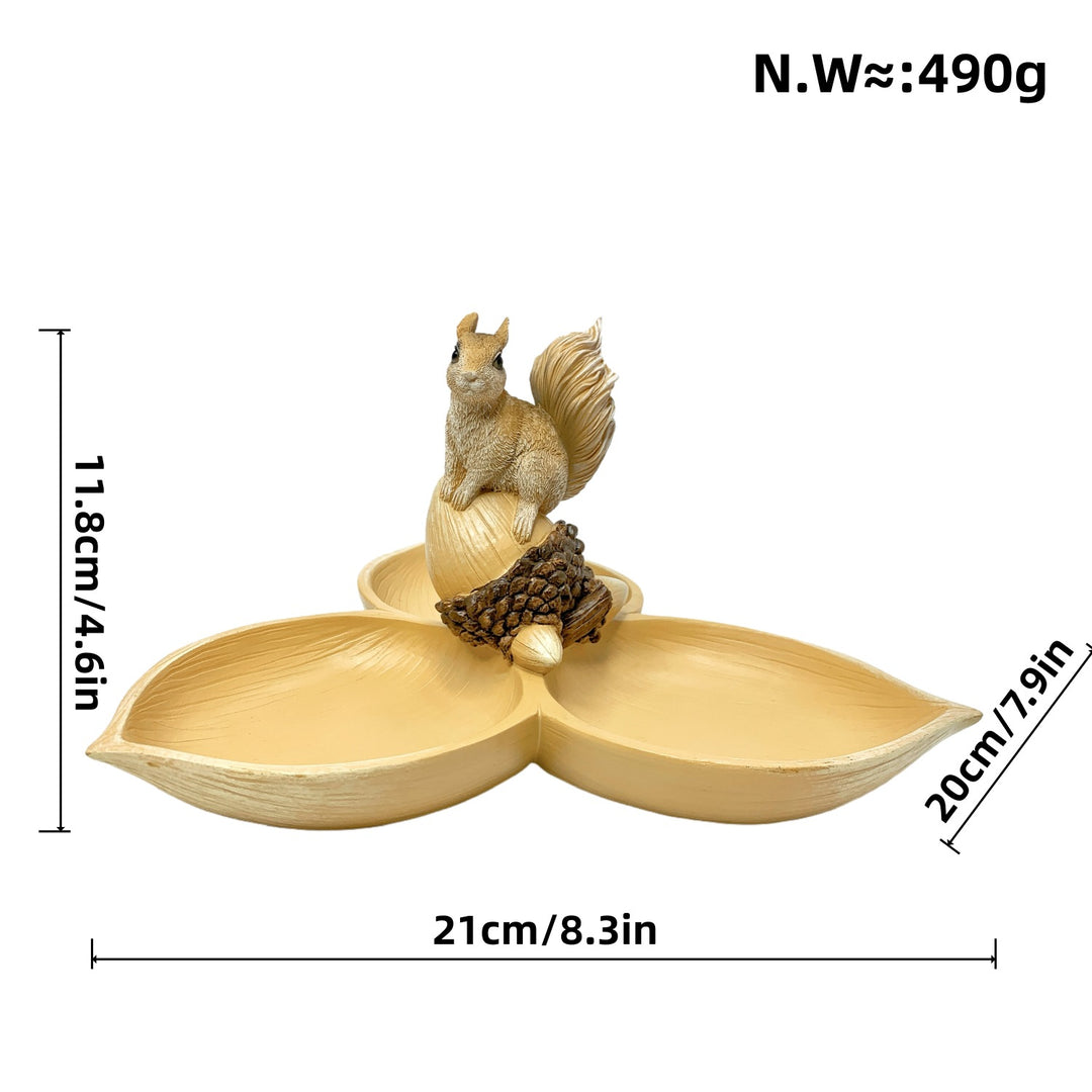 Decorative bowl with squirrel motif