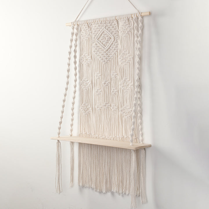 Macramé Wall Shelf with Hanger