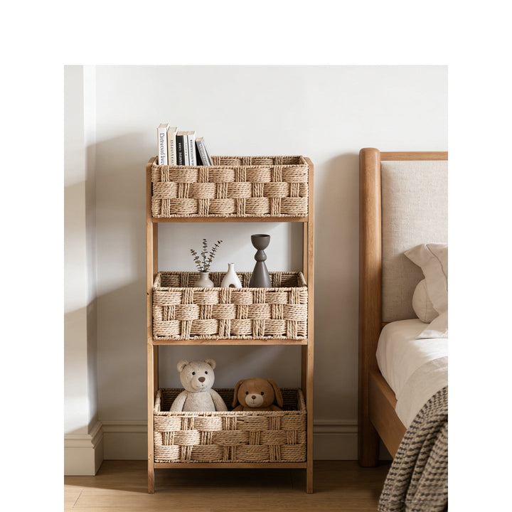 High-quality basket stand with three compartments