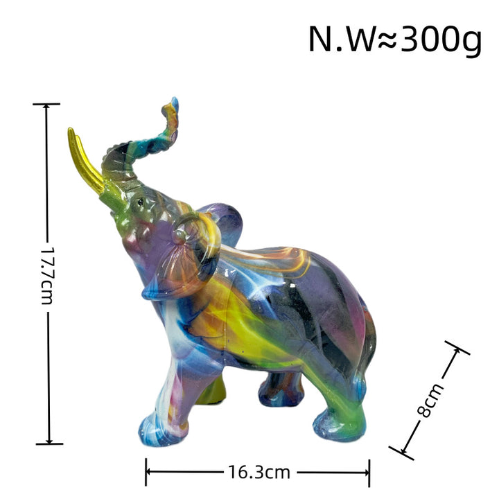 Artfully designed elephant figure