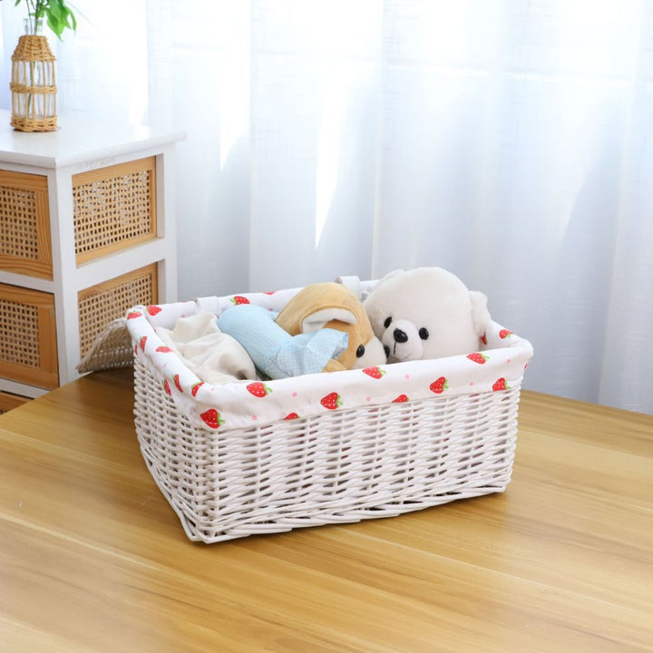 Cute storage basket with strawberry pattern