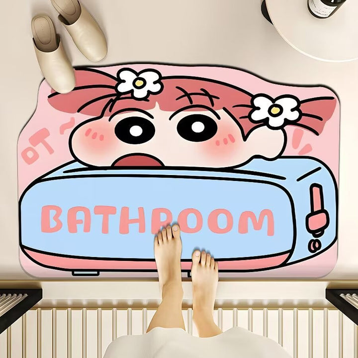 Playful Cartoon-Themed Floor Mat