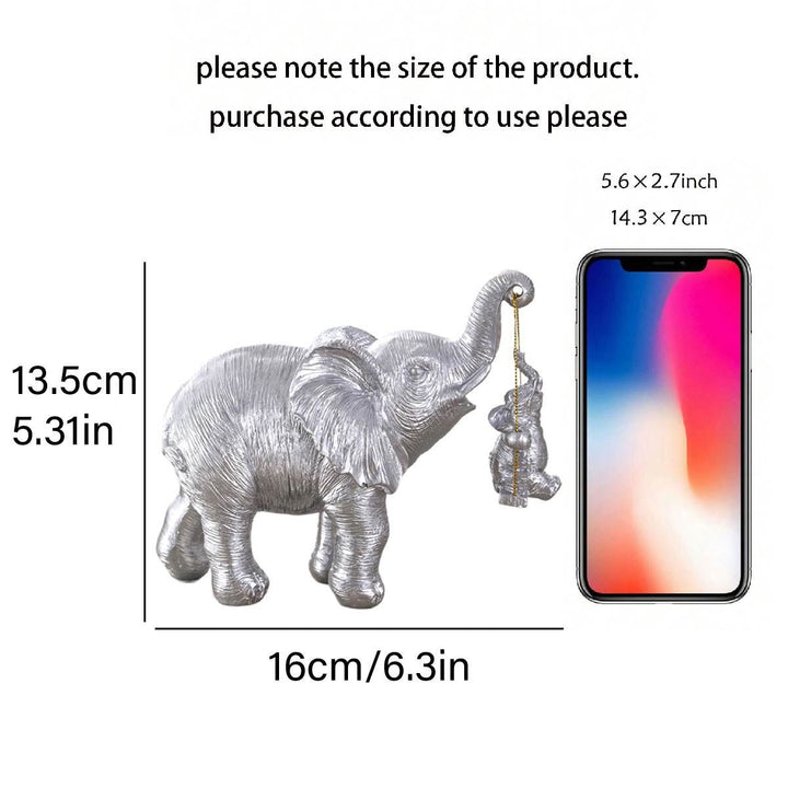 Decorative Elephant Family Sculpture
