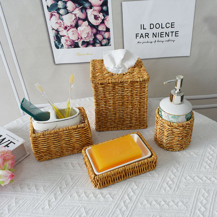 Woven Rectangular Storage Basket