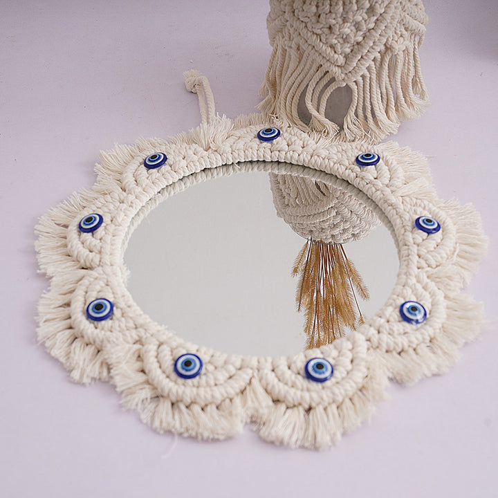 Macramé Decorative Round Mirror