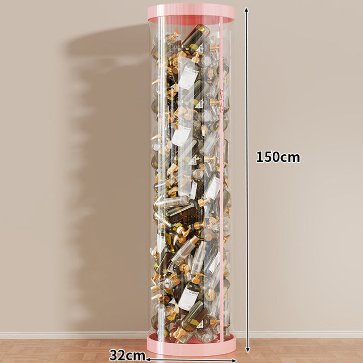 Tall Clear Acrylic Vertical Display Cylinder for Mini Perfume & Sample Bottle Collection