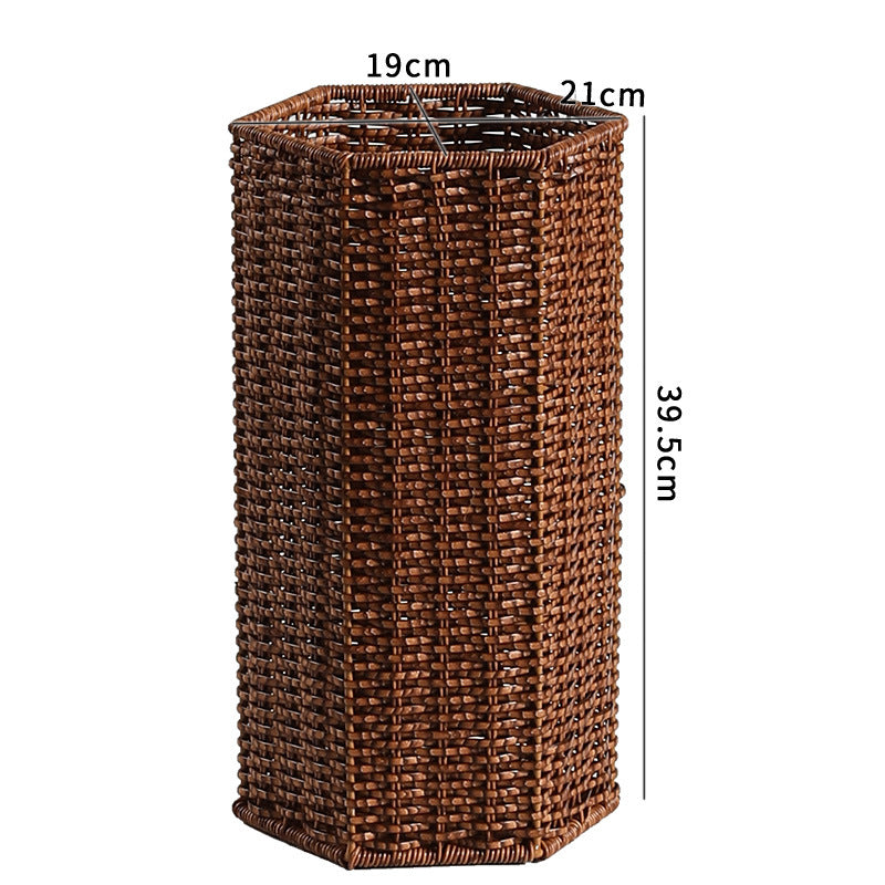 Handwoven Decorative Storage Cylinder