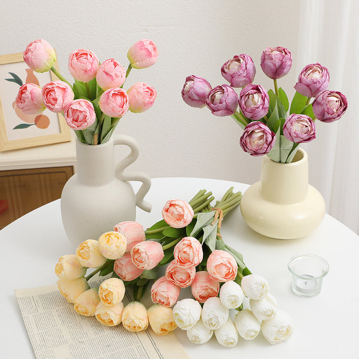 Artificial peony bouquet