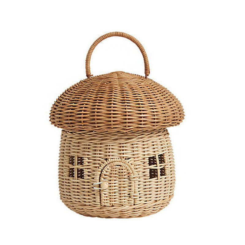 Playful storage basket in house design