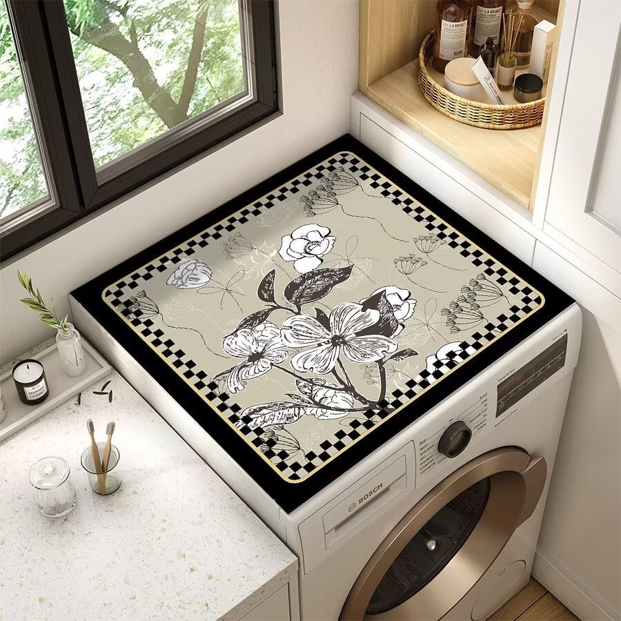Floral Patterned Laundry Room Top Cover