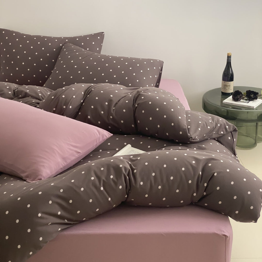 Decorative Polka Dot Comforter Set Avarnia