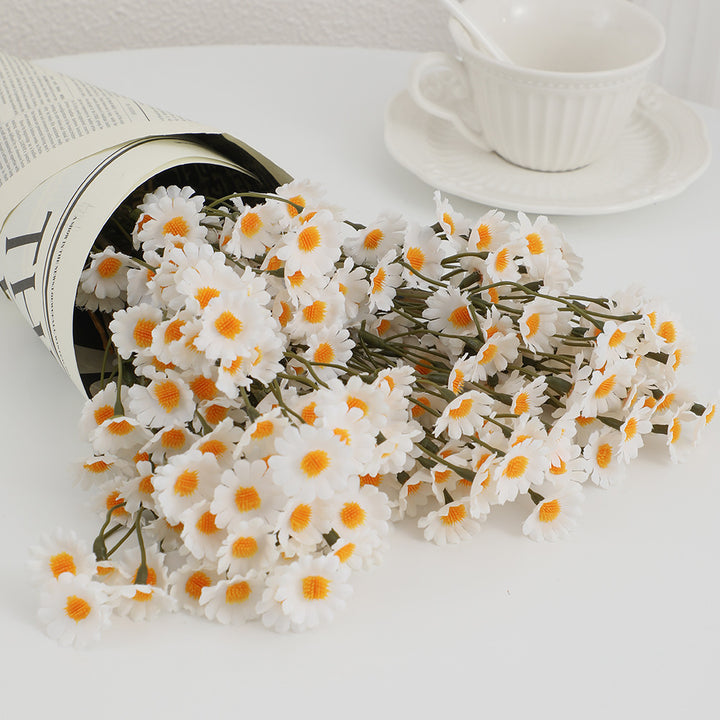 Decorative artificial flower arrangement