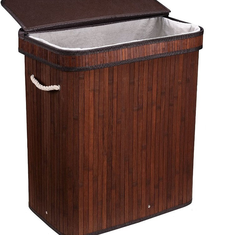 Elegant Laundry Basket Made of Natural Bamboo